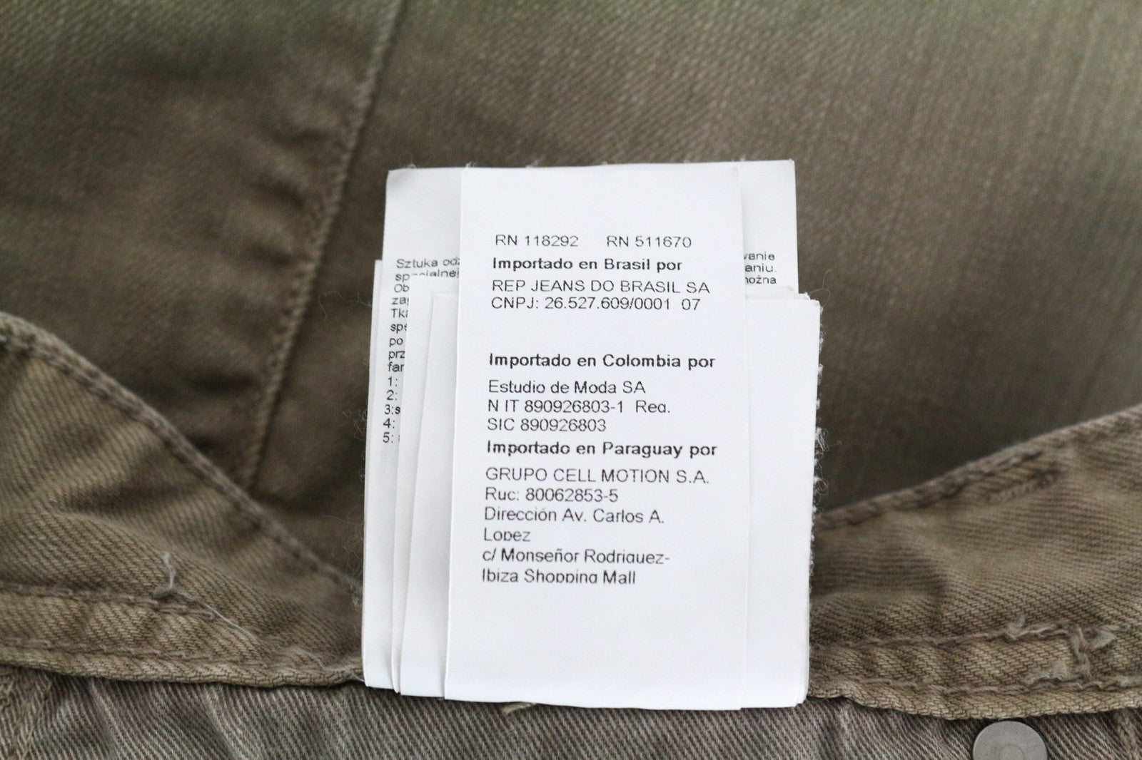 REPLAY Grover Men's W30/L34 Brown Straight Fit Button Cotton Stretch Jeans