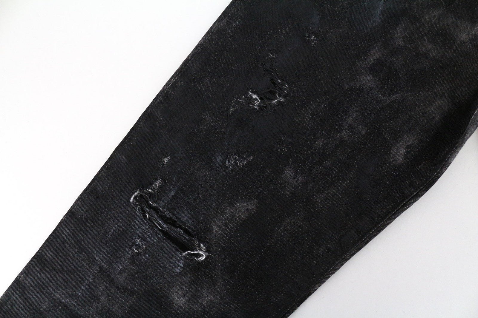 DIESEL Mharky 084WG Men's W34/L34 Grey Ripped Skinny Fit Pure Cotton Jeans