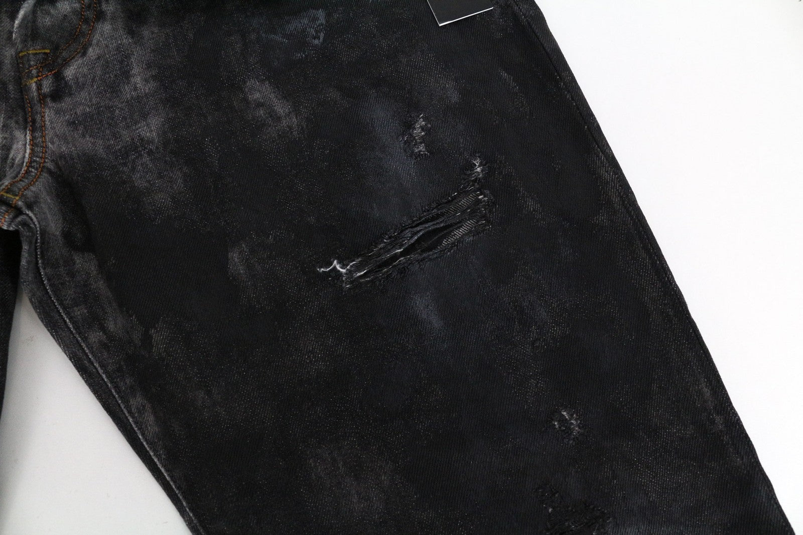 DIESEL Mharky 084WG Men's W34/L34 Grey Ripped Skinny Fit Pure Cotton Jeans