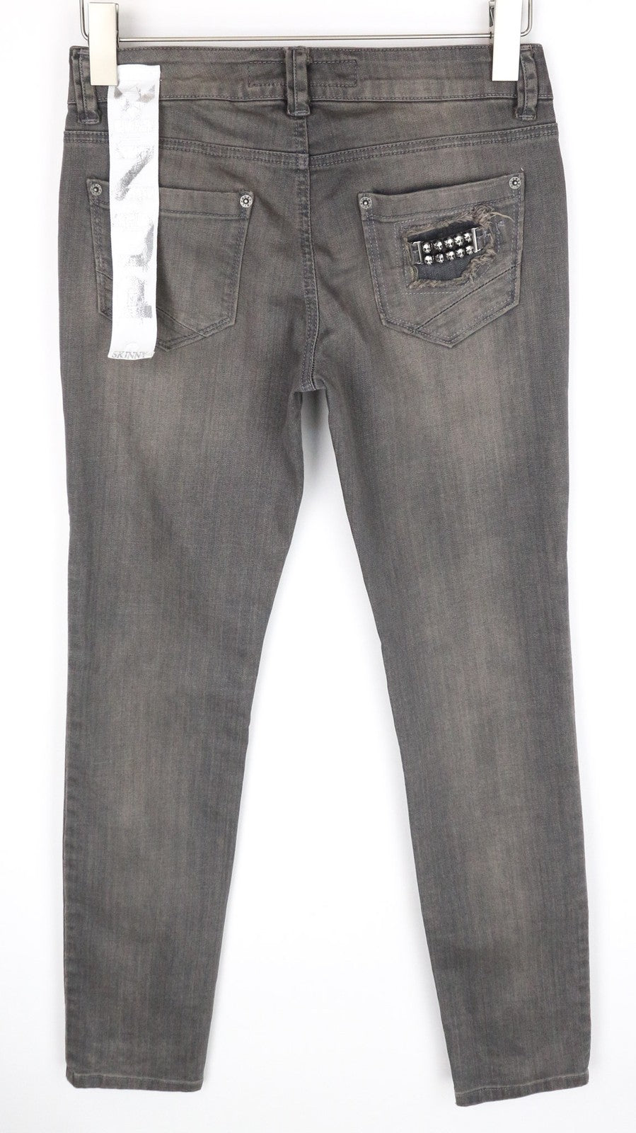 RICHMOND Men's Jeans 28 Grey Slim Fit Stretch Denim with Washed Finish