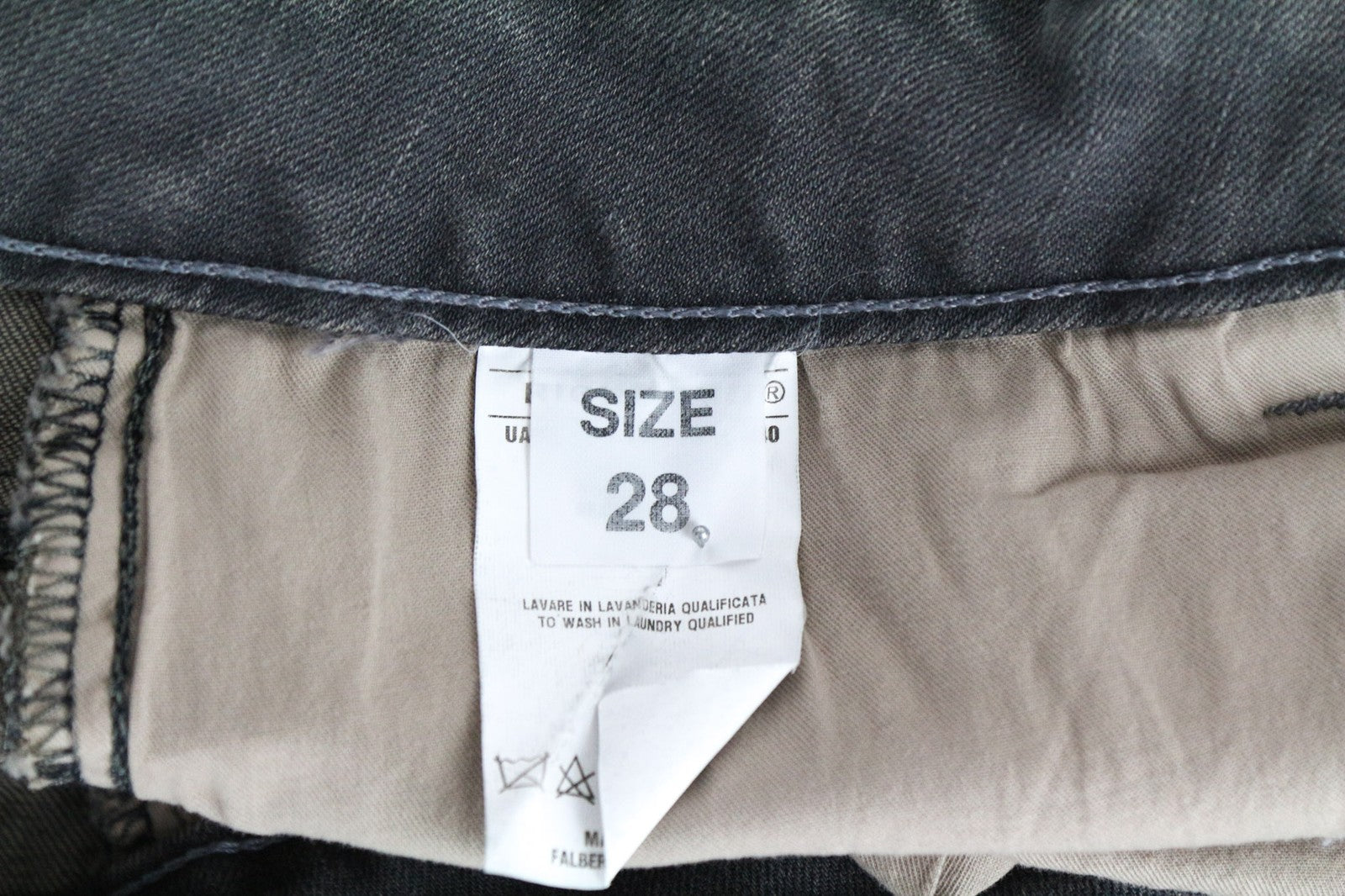 RICHMOND Men's Jeans 28 Grey Slim Fit Stretch Denim with Washed Finish