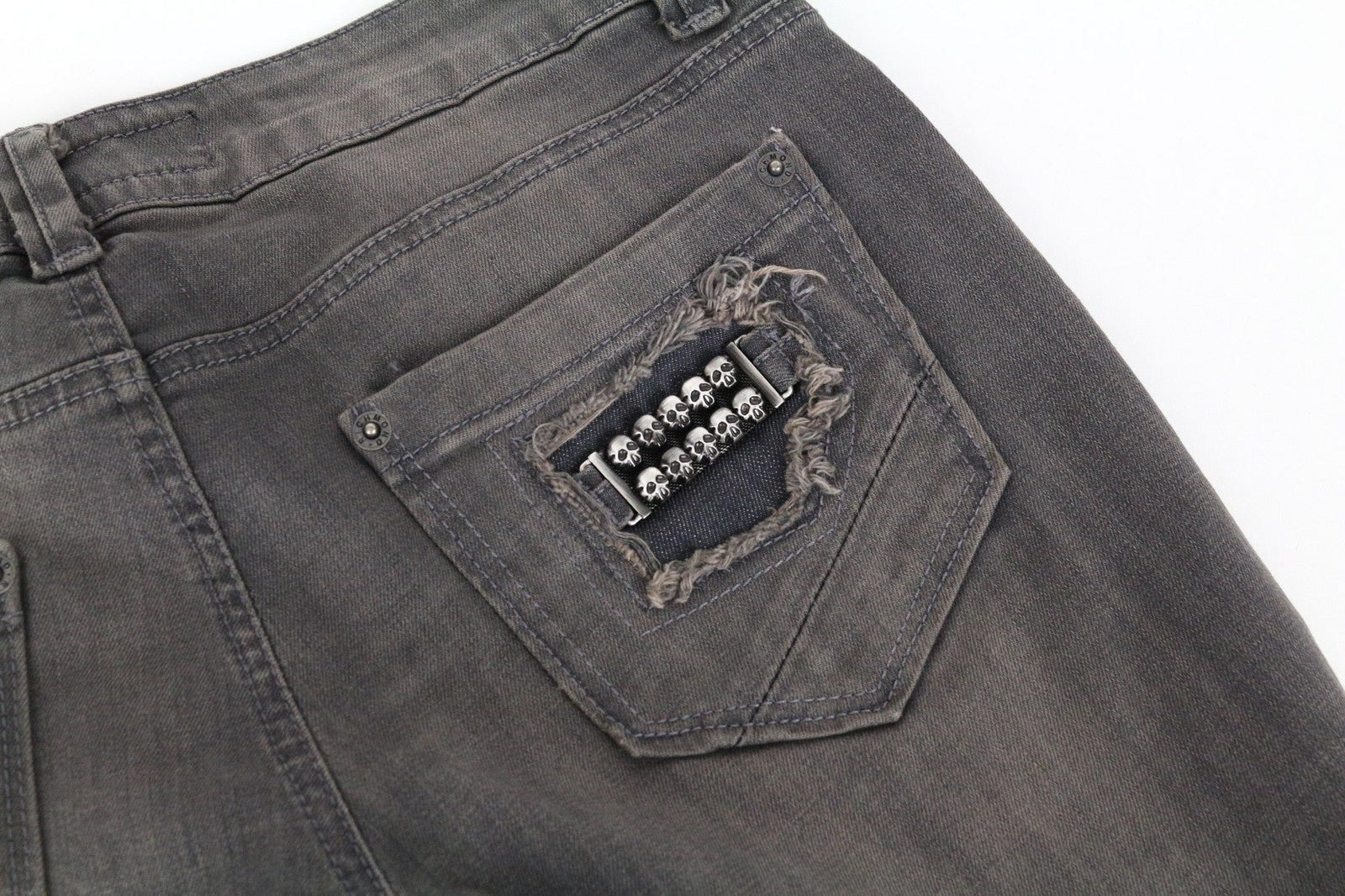 RICHMOND Men's Jeans 28 Grey Slim Fit Stretch Denim with Washed Finish