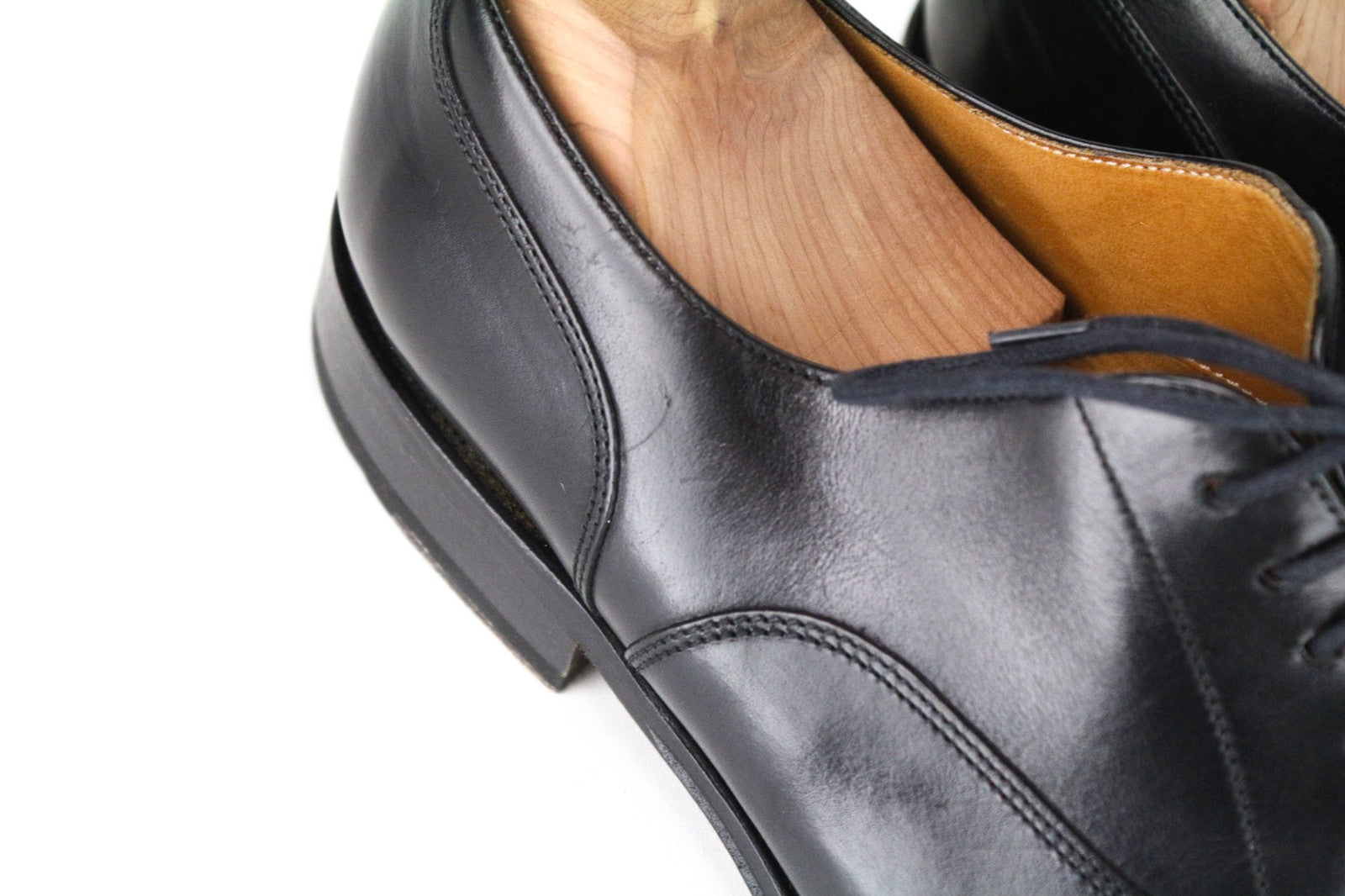 SUITSUPPLY Men's EU41 Black Leather Lace-Up Low-Top Formal Dress Shoes