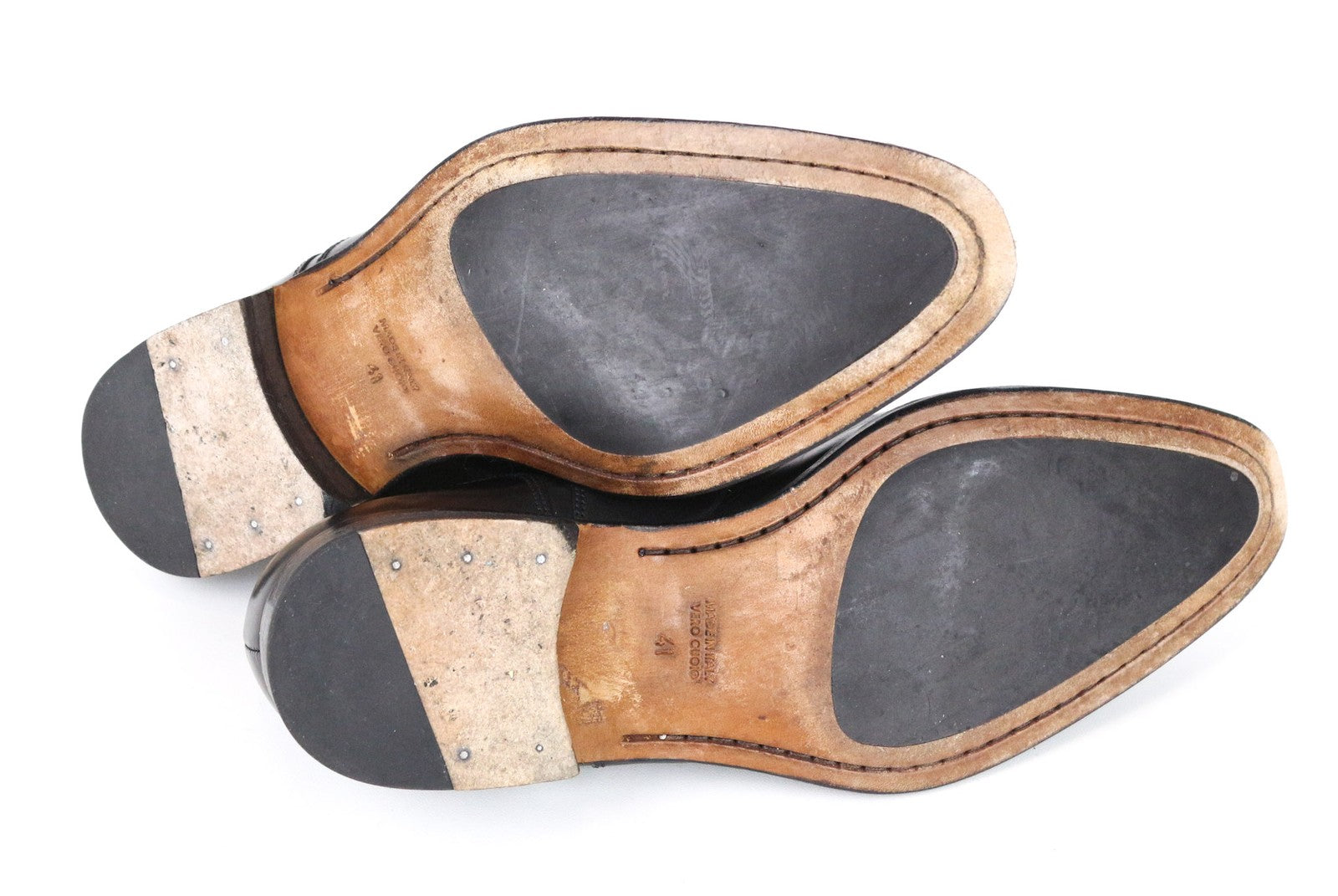 SUITSUPPLY Men's EU41 Black Leather Lace-Up Low-Top Formal Dress Shoes