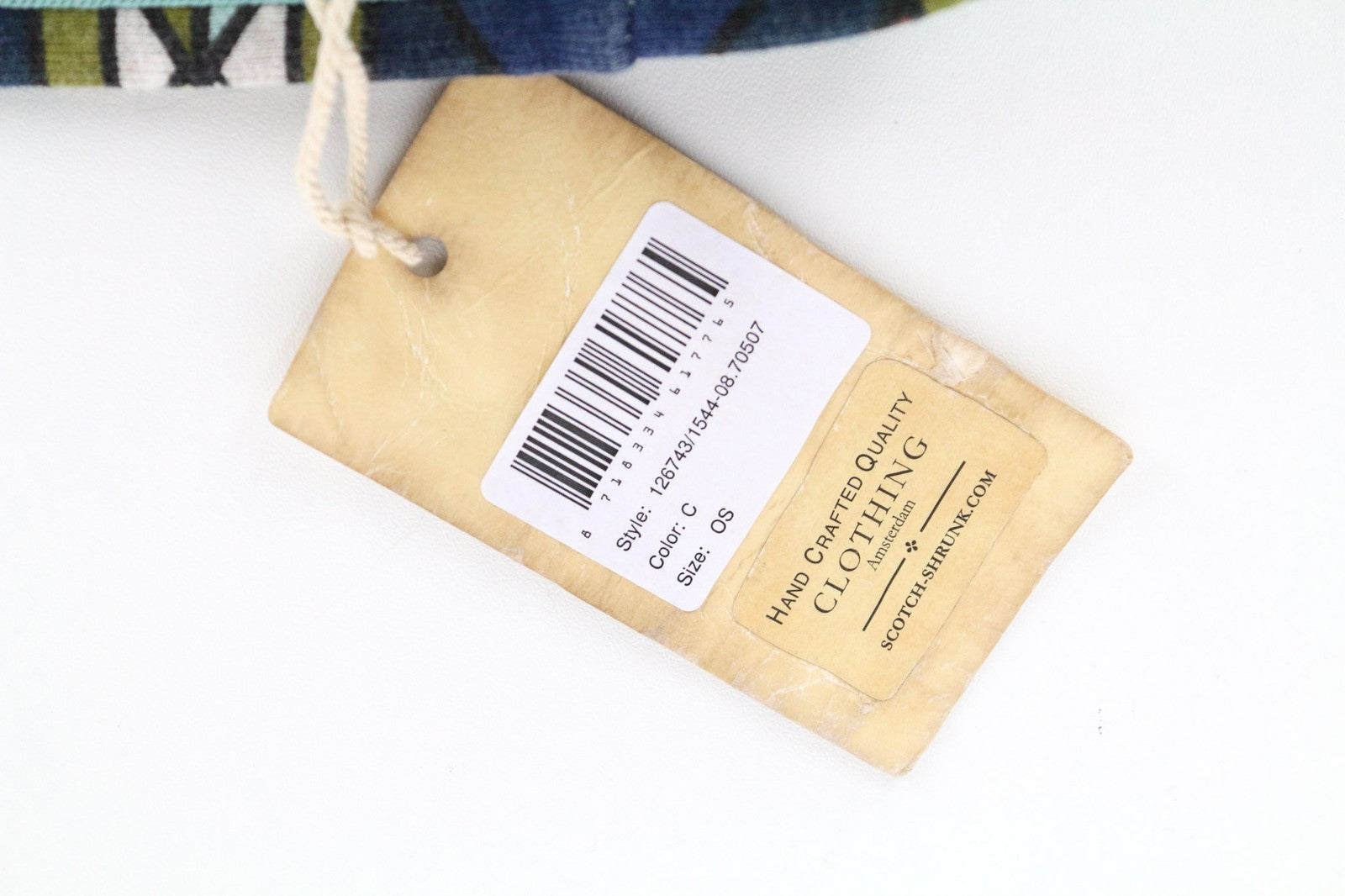 SCOTCH SHRUNK Boys' OS Blue Cotton Circular Patterned Scarf