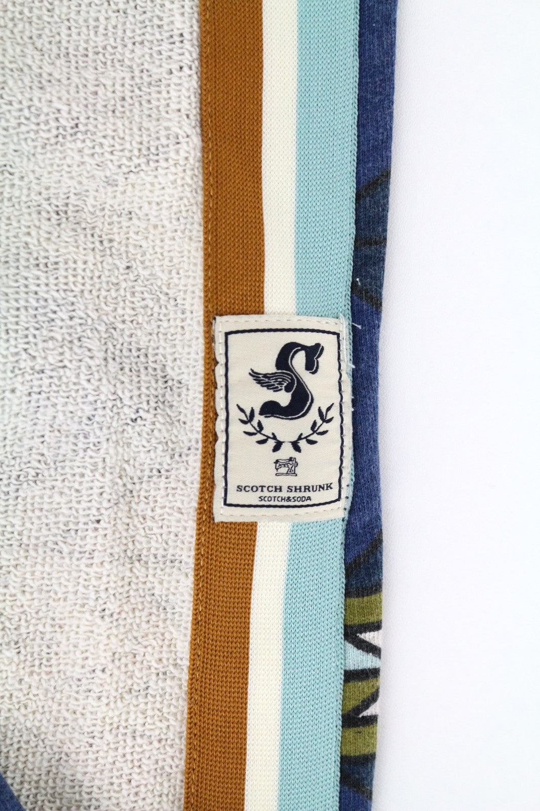 SCOTCH SHRUNK Boys' OS Blue Cotton Circular Patterned Scarf