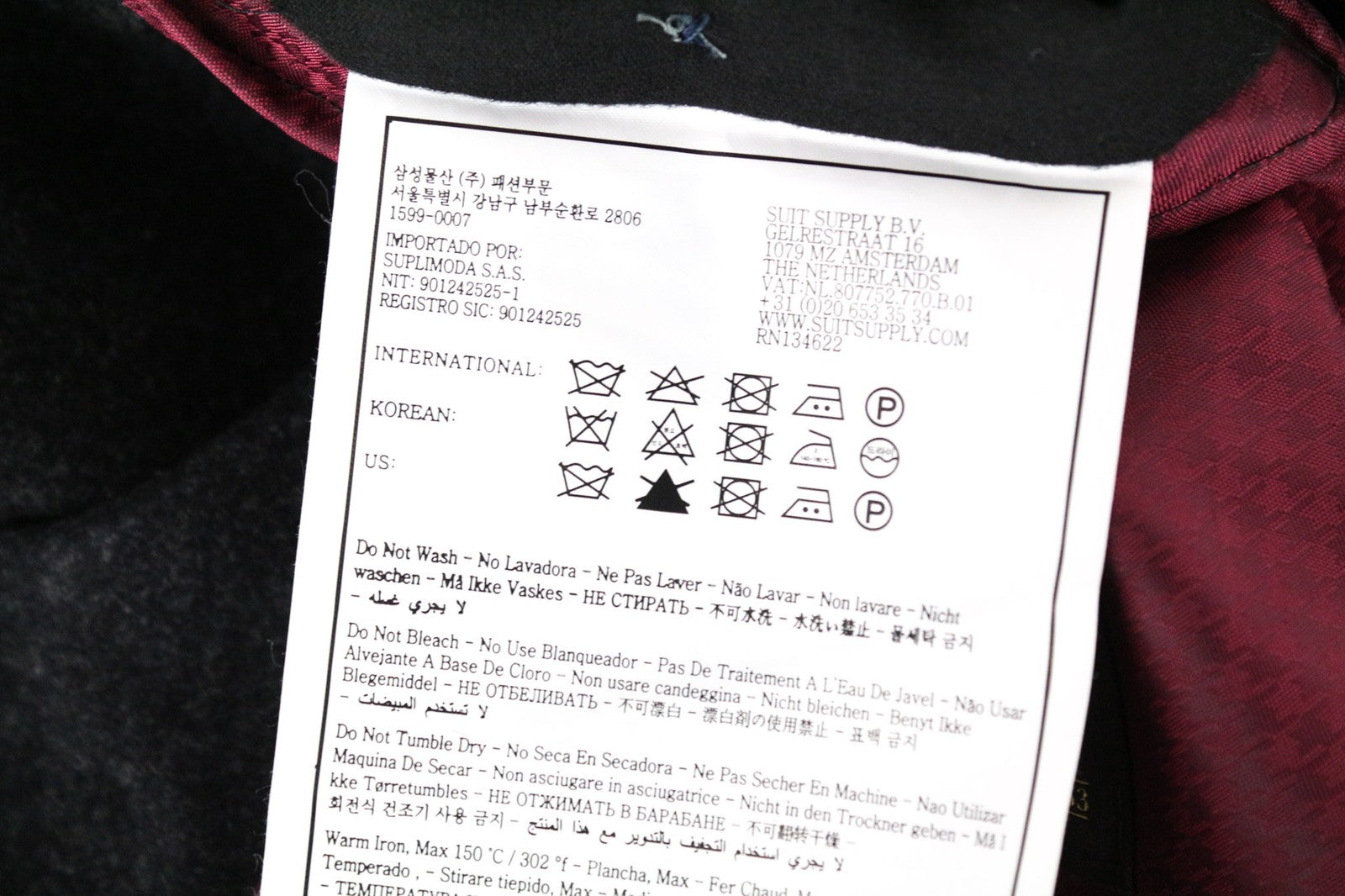 SUITSUPPLY La Spalla Men's Blazer UK56S Grey Pure Wool Classic Single Breasted