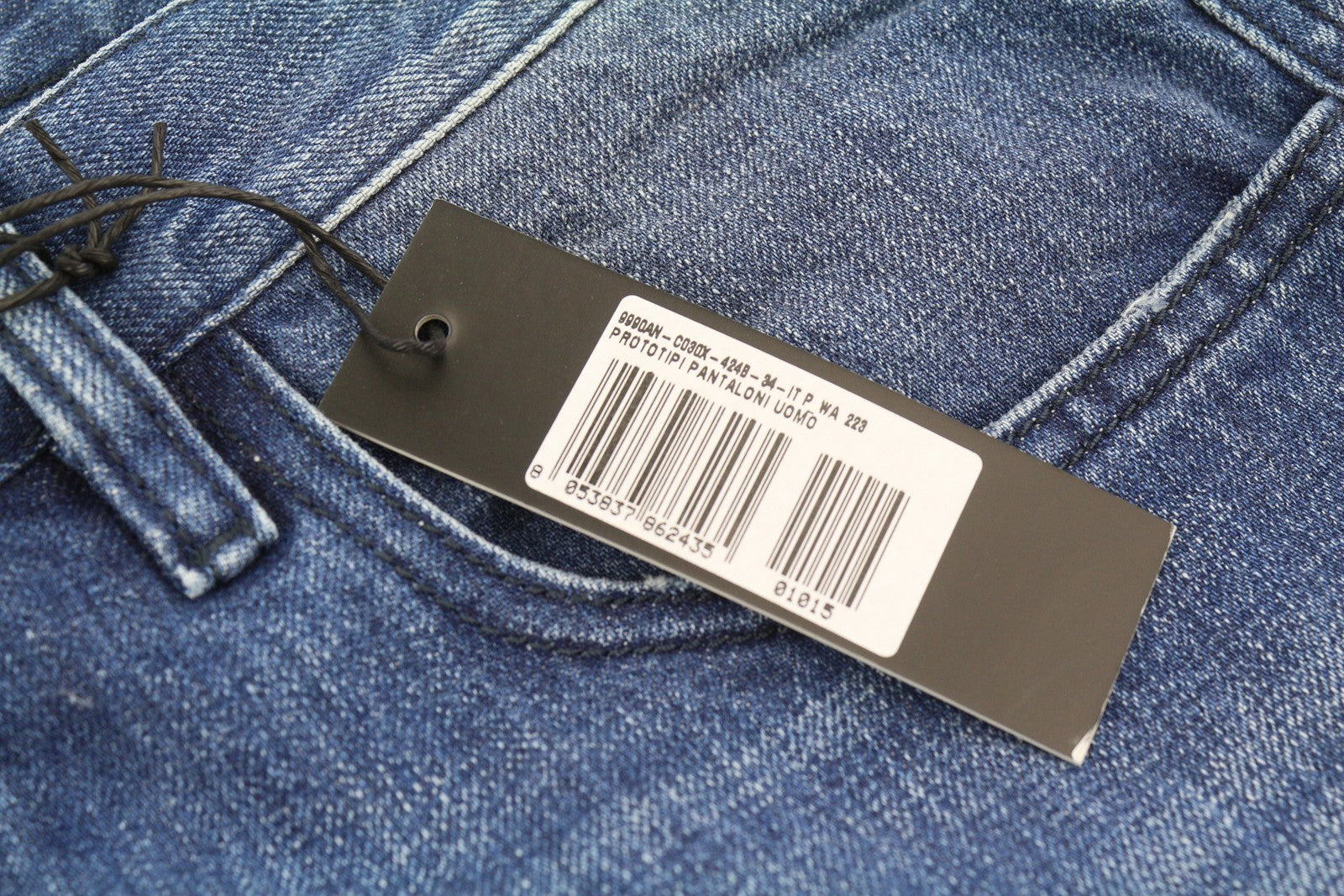 DIESEL Mharky 080AH Men Jeans W34 Blue Ripped Distress Ankle Length Regular