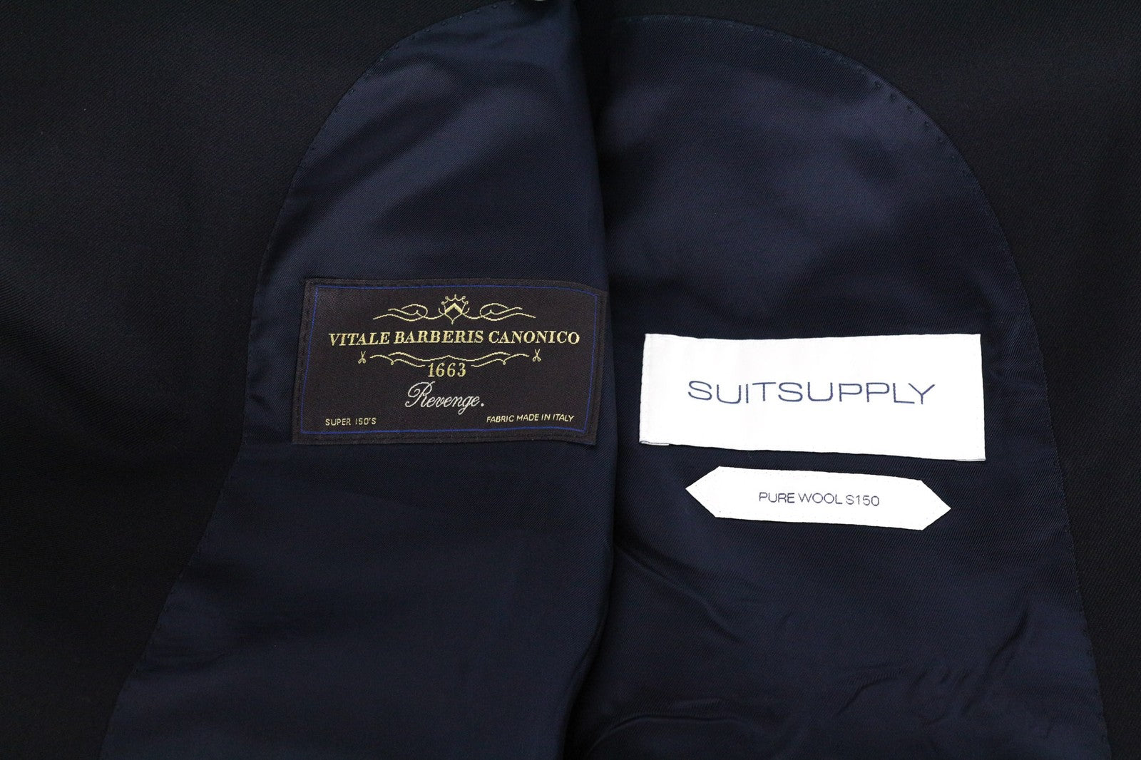 SUITSUPPLY Sienna Men's Blazer UK38L Black Pure Wool S150 Single-Breasted