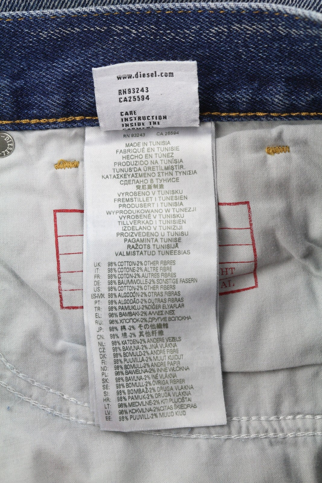 DIESEL 1995 09E02 Men Jeans W32/L34 Blue Distress Ripped Slim Straight RRP$375