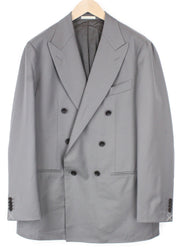 SUITSUPPLY Havana Men's Blazer UK46R Grey Wool S110 Double-Breasted Slim