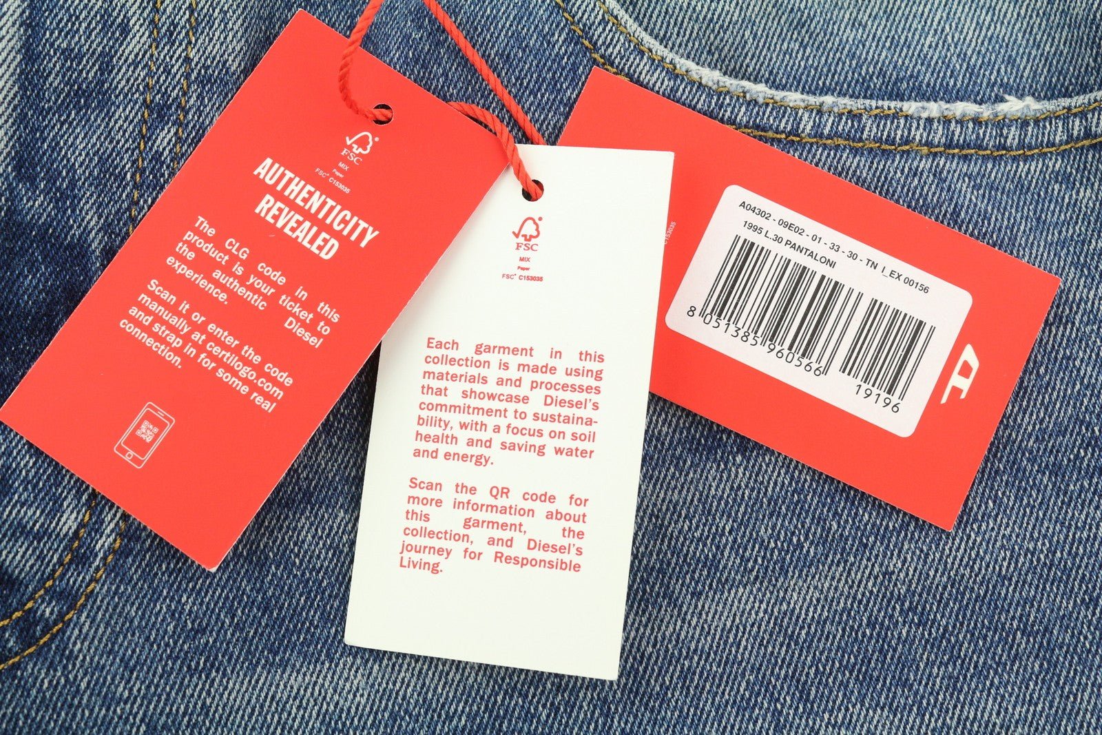 DIESEL 1995 09E02 Men Jeans W33/L30 Blue Distress Ripped Slim Straight RRP$375