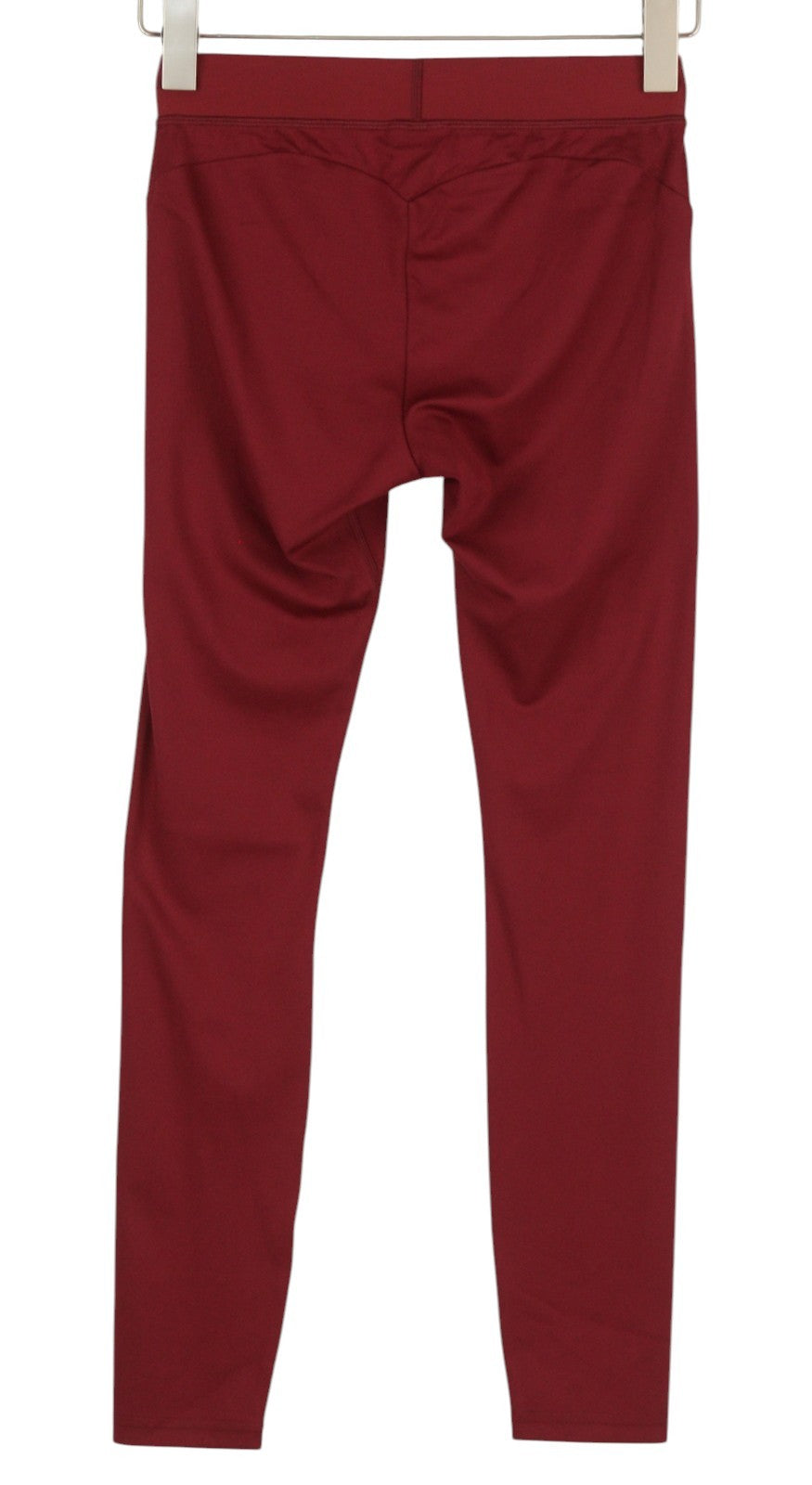 GYMSHARK Women Leggings M Burgundy Elastic Waist Stretch Fitted Sports Logo