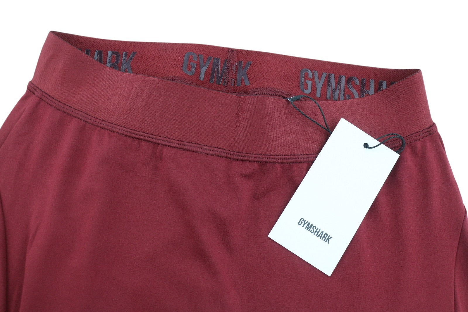 GYMSHARK Women Leggings M Burgundy Elastic Waist Stretch Fitted Sports Logo