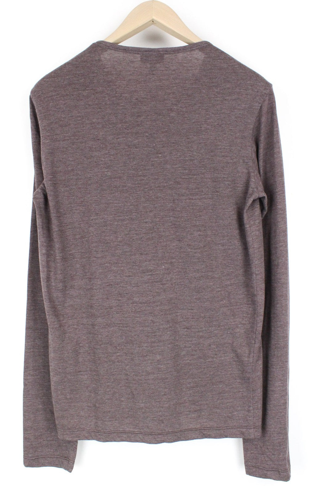 RICHMOND Men's T-Shirt L Long Sleeve Pullover Cotton Mix Burgundy Graphic