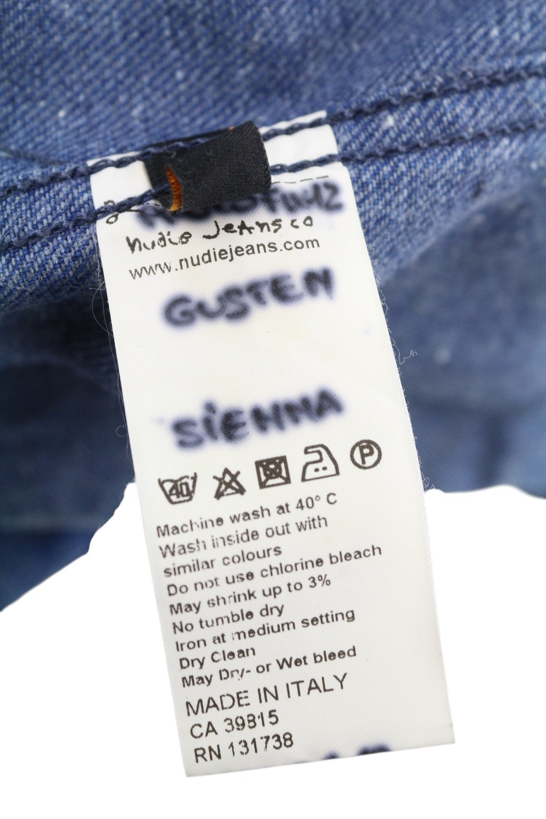 NUDIE JEANS Men Shirt M Denim Western Faded Washed Snap Buttons Spread Neck