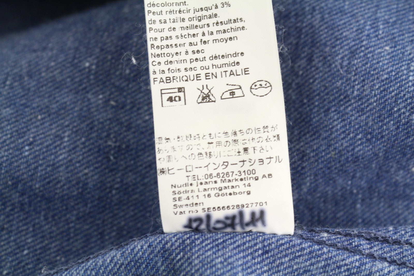 NUDIE JEANS Men Shirt M Denim Western Faded Washed Snap Buttons Spread Neck