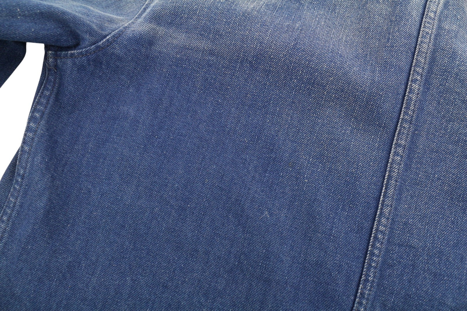 NUDIE JEANS Men Shirt M Denim Western Faded Washed Snap Buttons Spread Neck