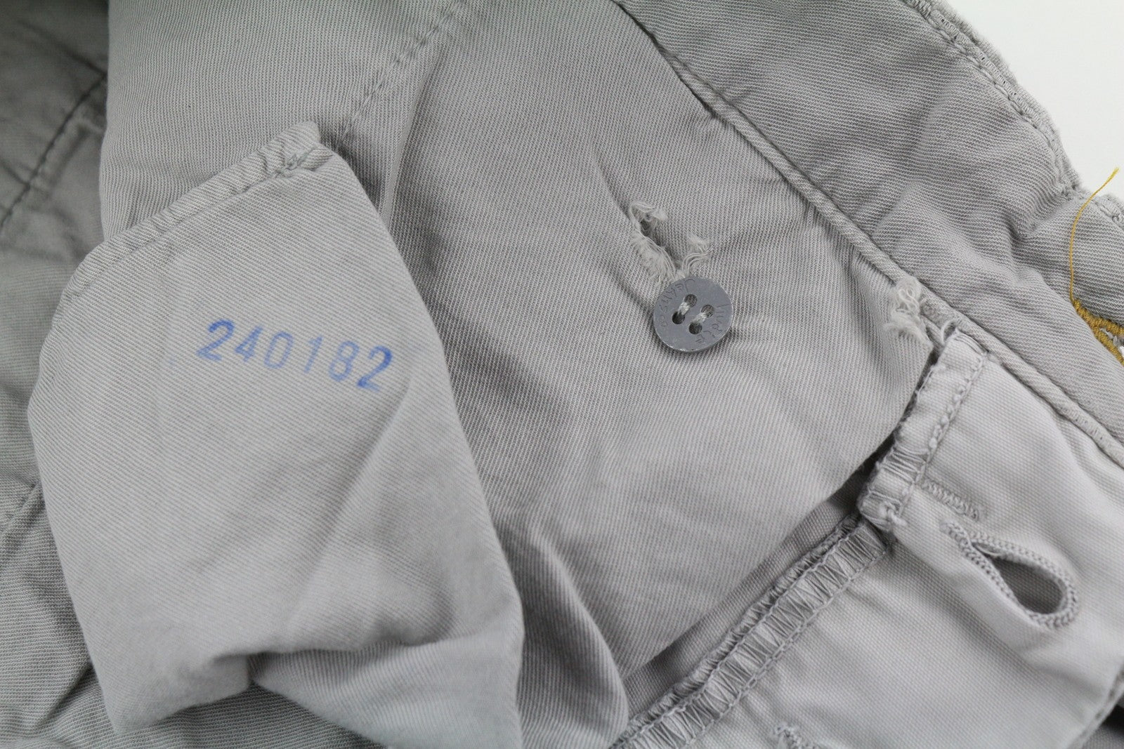 NUDIE JEANS Khaki Regular Men Trousers W32/L34 Organic Moon Dust Distressed