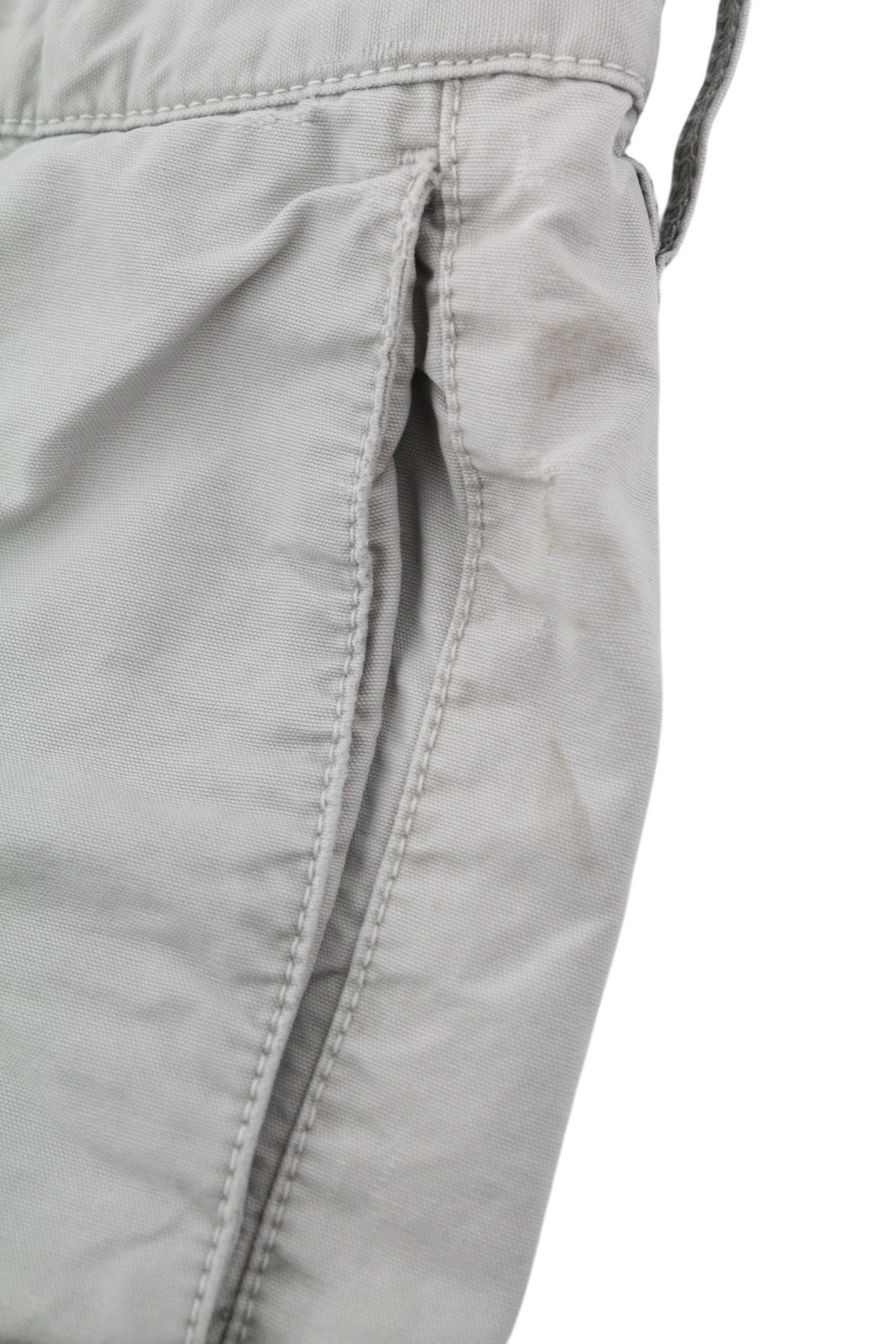 NUDIE JEANS Khaki Regular Men Trousers W32/L34 Organic Moon Dust Distressed