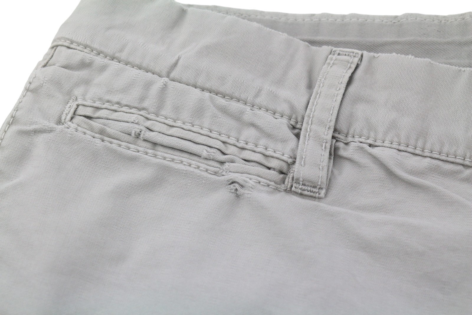 NUDIE JEANS Khaki Regular Men Trousers W32/L34 Organic Moon Dust Distressed