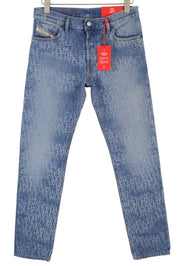 DIESEL 1995 007F5 Men Jeans W30/L32 Slim Fit Straight Leg Patterned RRP€250