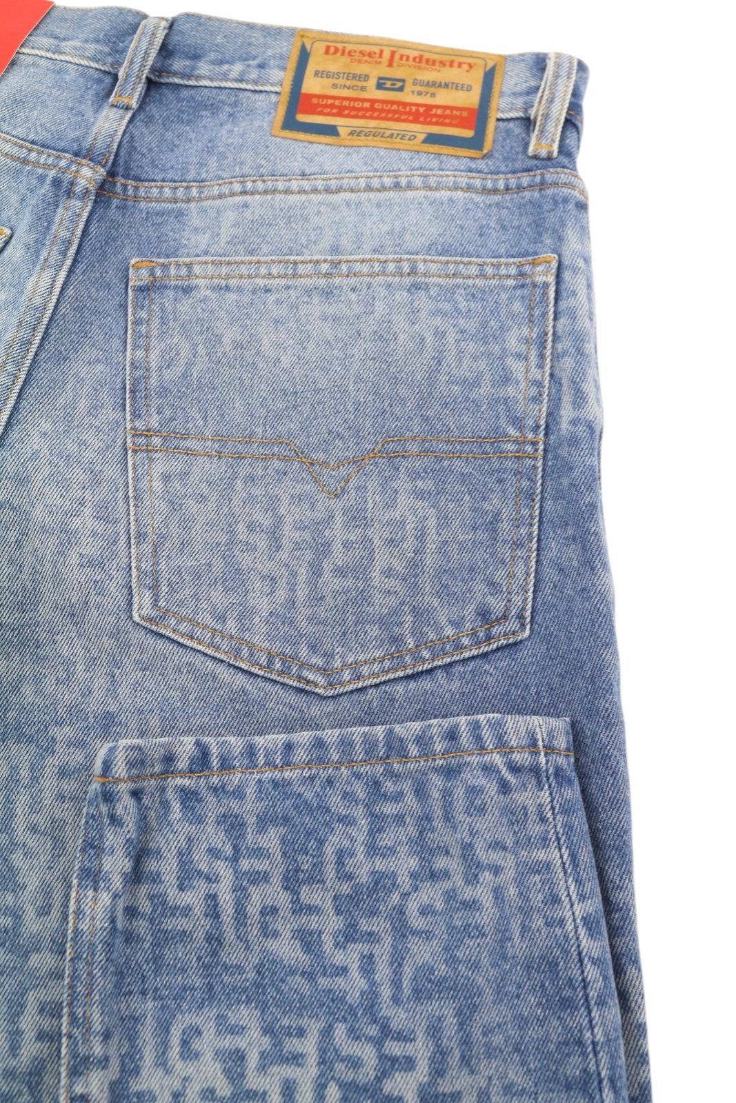 DIESEL 1995 007F5 Men Jeans W30/L32 Slim Fit Straight Leg Patterned RRP€250