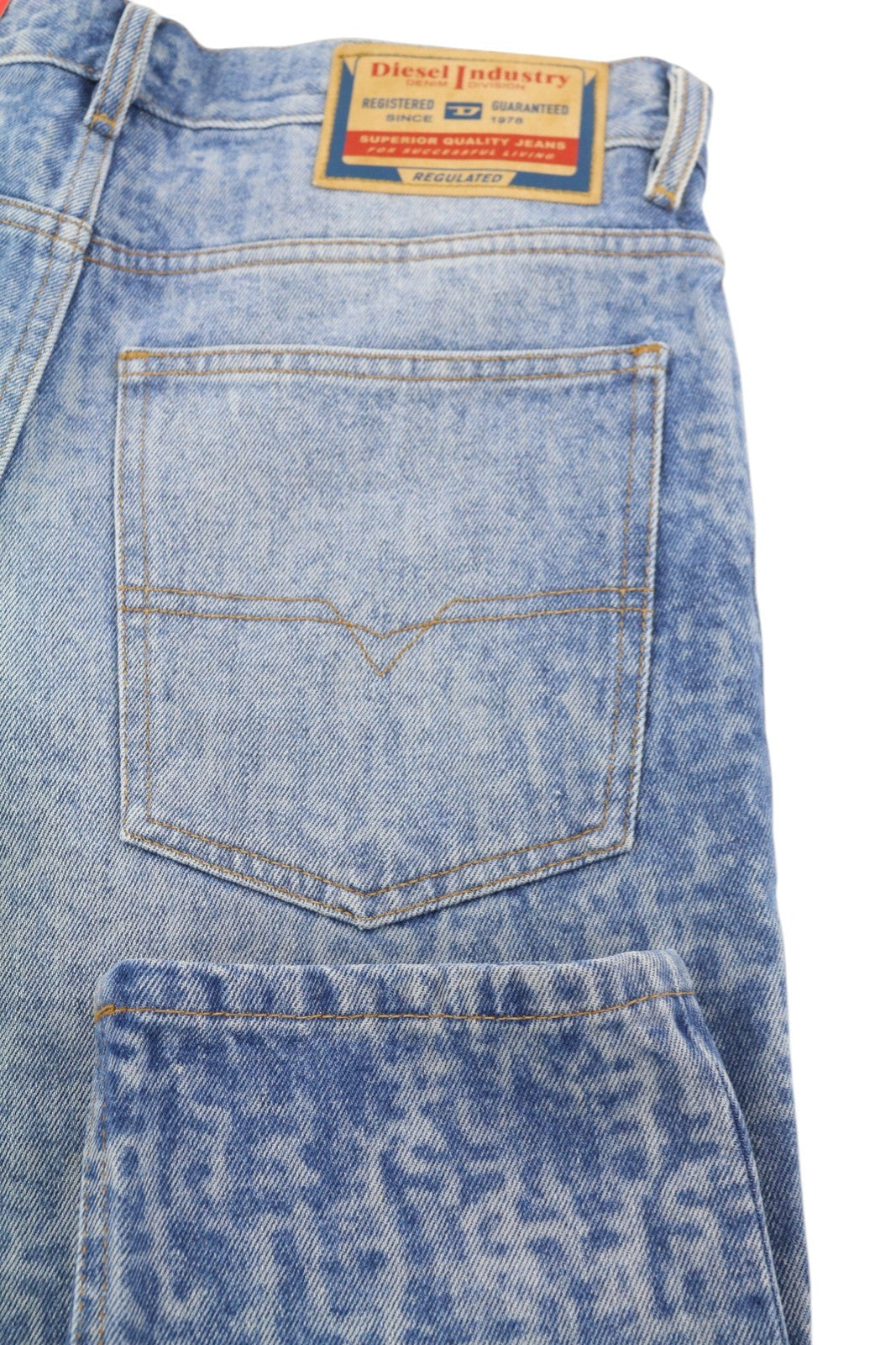 DIESEL 1995 007F5 Men Jeans W31/L30 Slim Fit Straight Leg Logo Print RRP€250