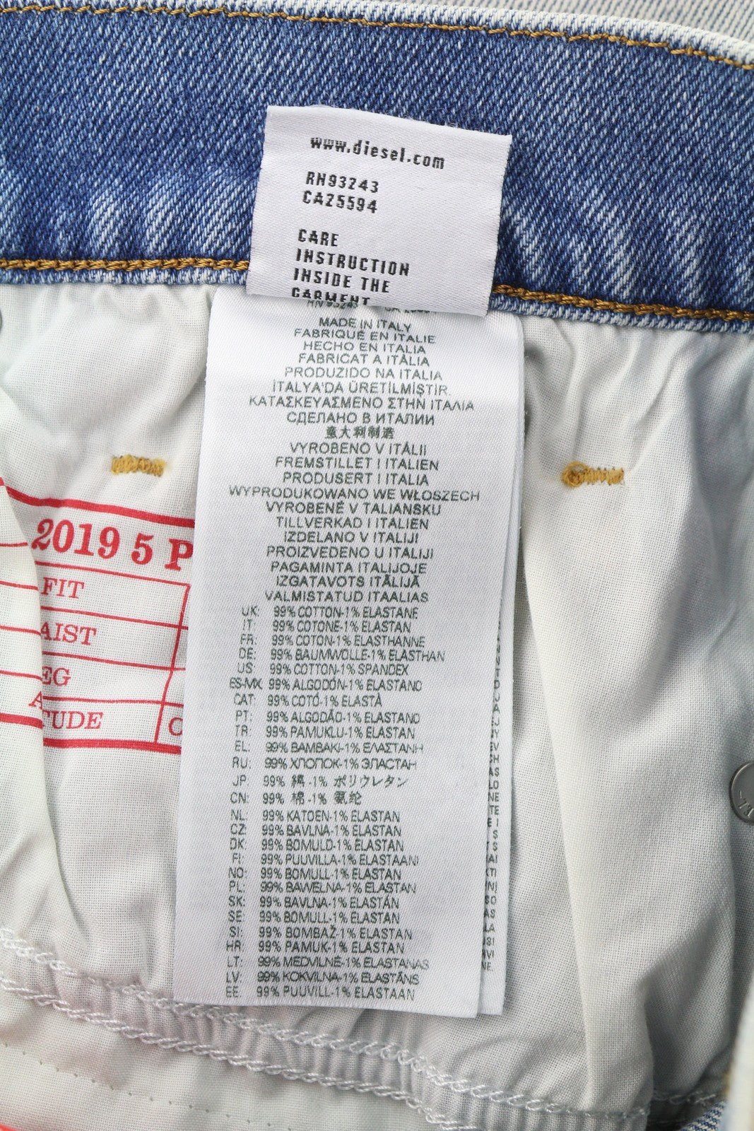 DIESEL 2019 D-Strukt 9C08L Men Jeans W30/L30 Blue Faded Washed Slim Fit RRP$350