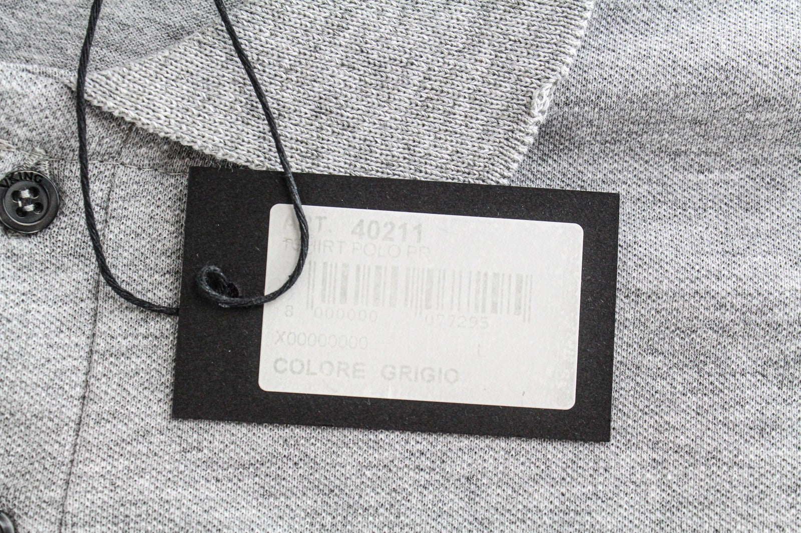 VKING Men's T-Shirt L Light Grey Stretch Cotton Polo Style Jersey Blend Top