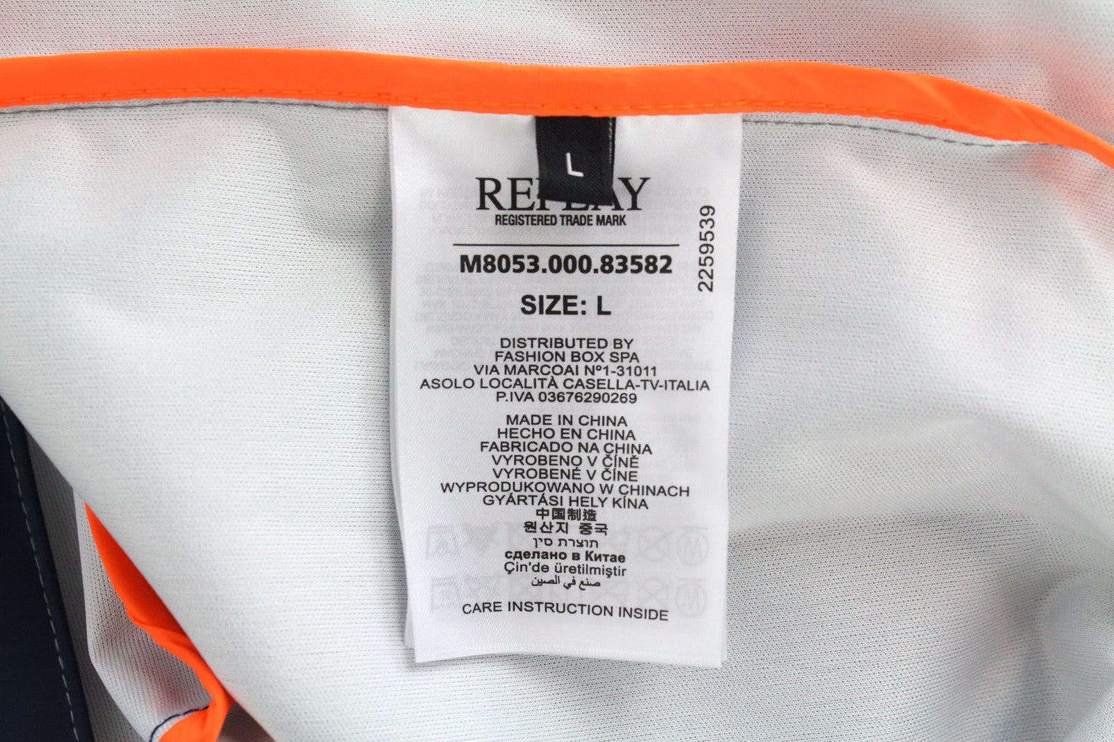 REPLAY Men's Jacket L Grey Hooded Mid-Length Taped Rubber Coated Unlined