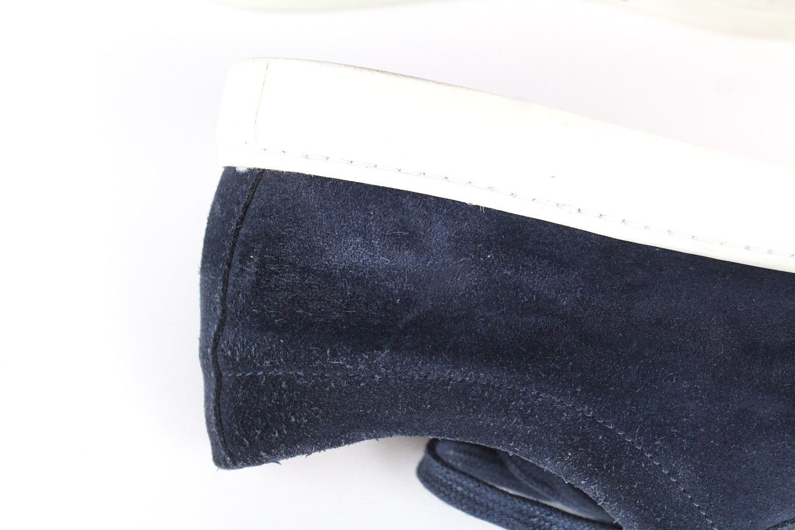 SUITSUPPLY Men's Sneakers EU40 Low-Top Marine Blue Suede Leather Casual