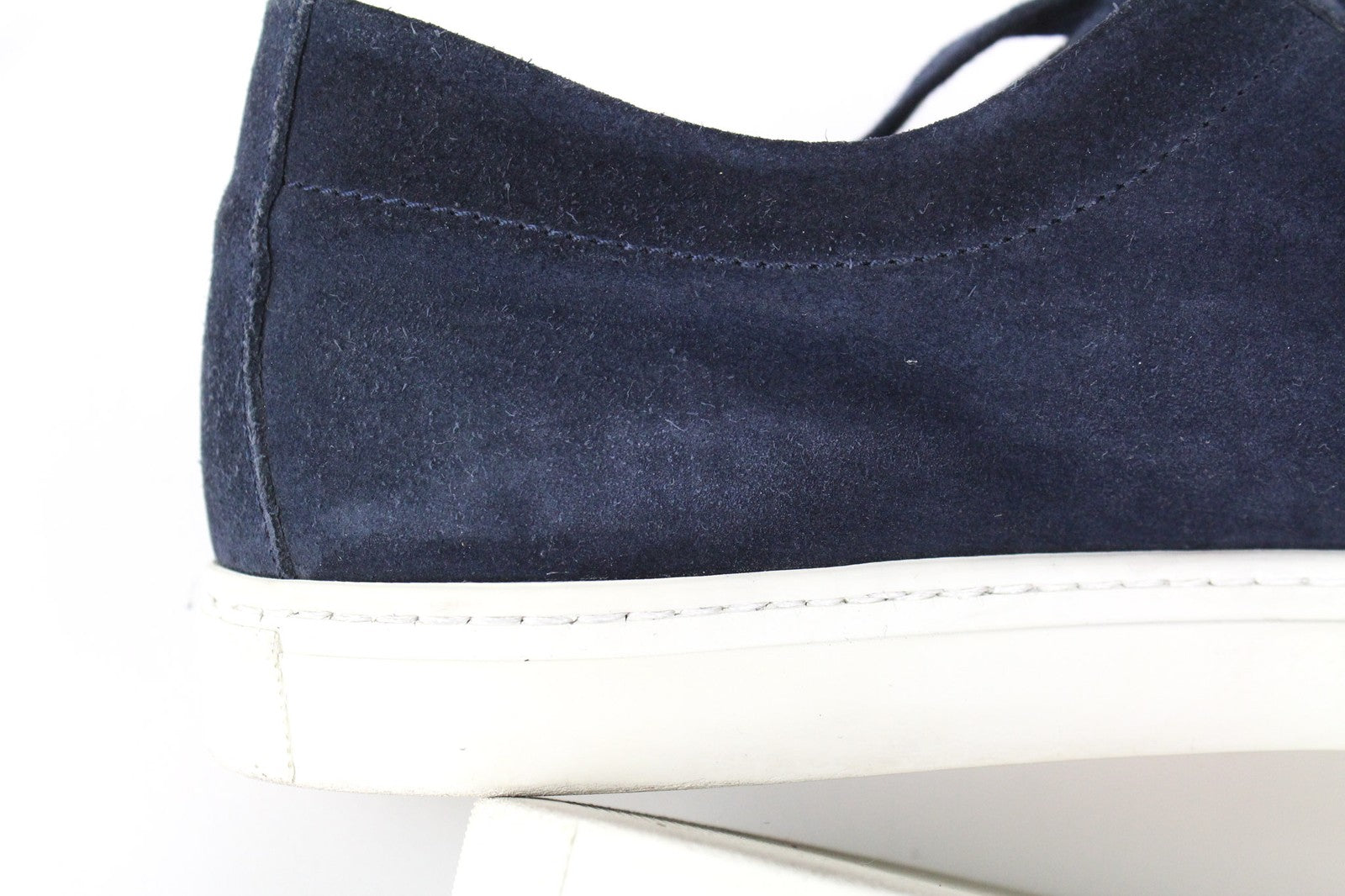 SUITSUPPLY Men's Sneakers EU40 Low-Top Marine Blue Suede Leather Casual