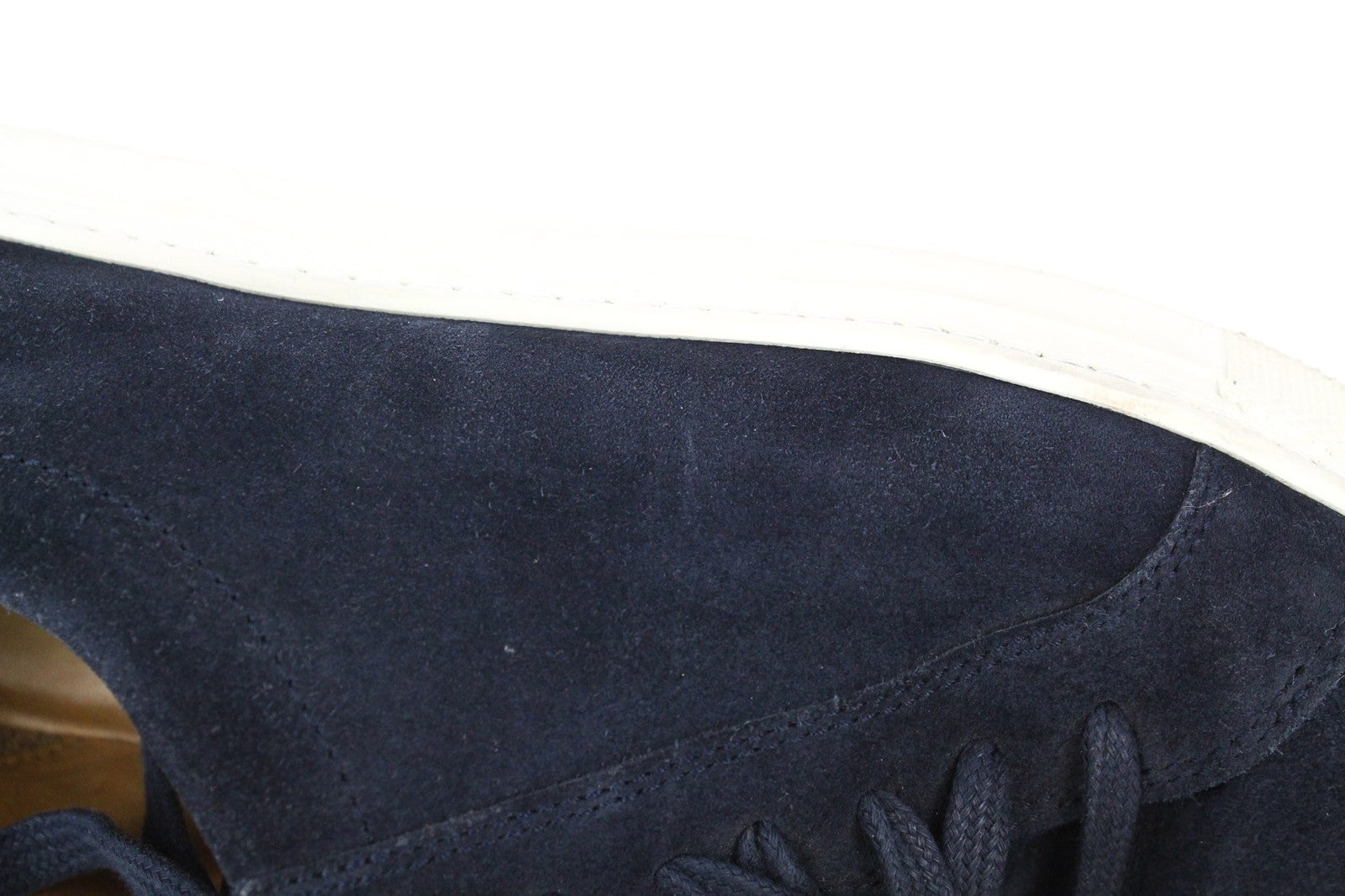 SUITSUPPLY Men's Sneakers EU40 Low-Top Marine Blue Suede Leather Casual