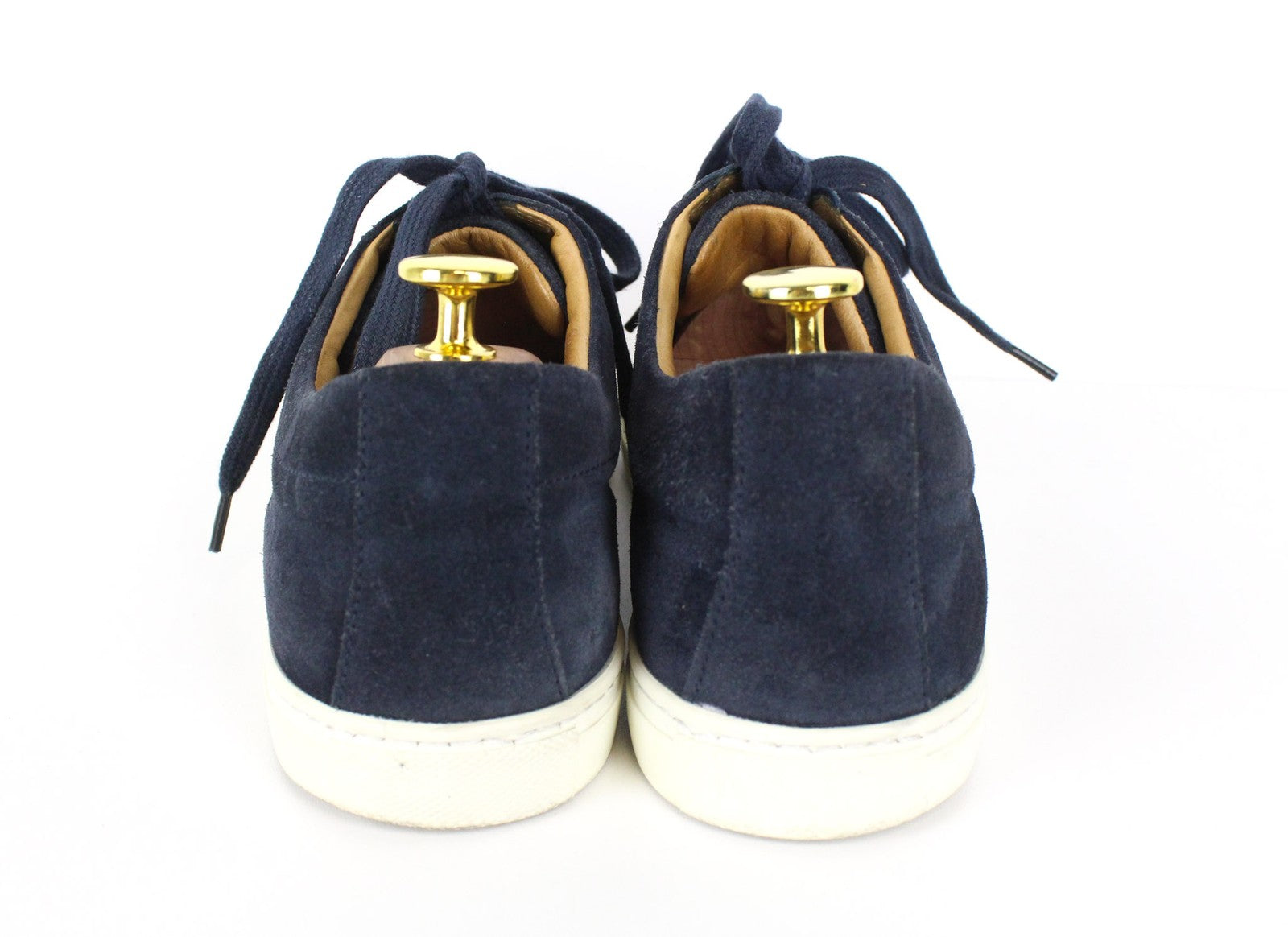 SUITSUPPLY Men's Sneakers EU40 Low-Top Marine Blue Suede Leather Casual