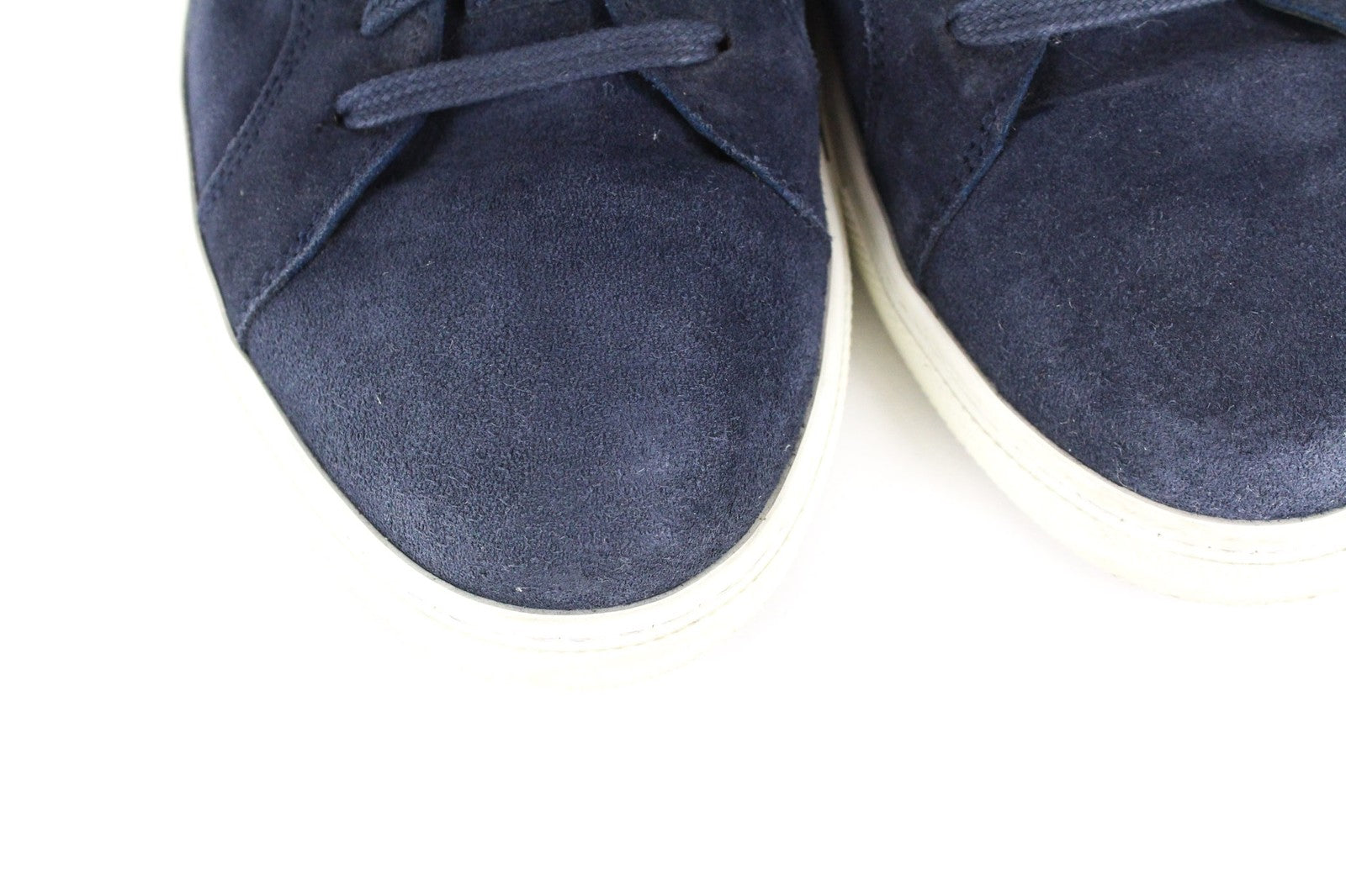 SUITSUPPLY Men's Sneakers EU40 Low-Top Marine Blue Suede Leather Casual