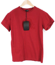 RICHMOND Men's T-Shirt L Pure Cotton Red Graphic Skull Print Jersey Tee