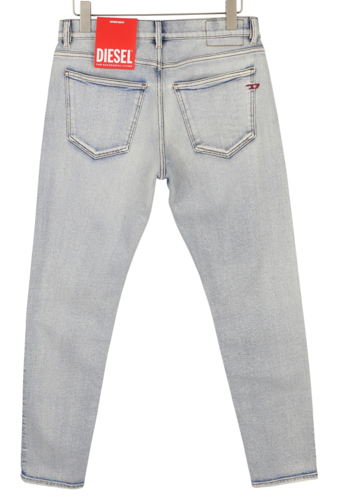 DIESEL 2019 D-Strukt 9C08L Men Jeans W31/L32 Blue Faded Washed Slim RRP$350