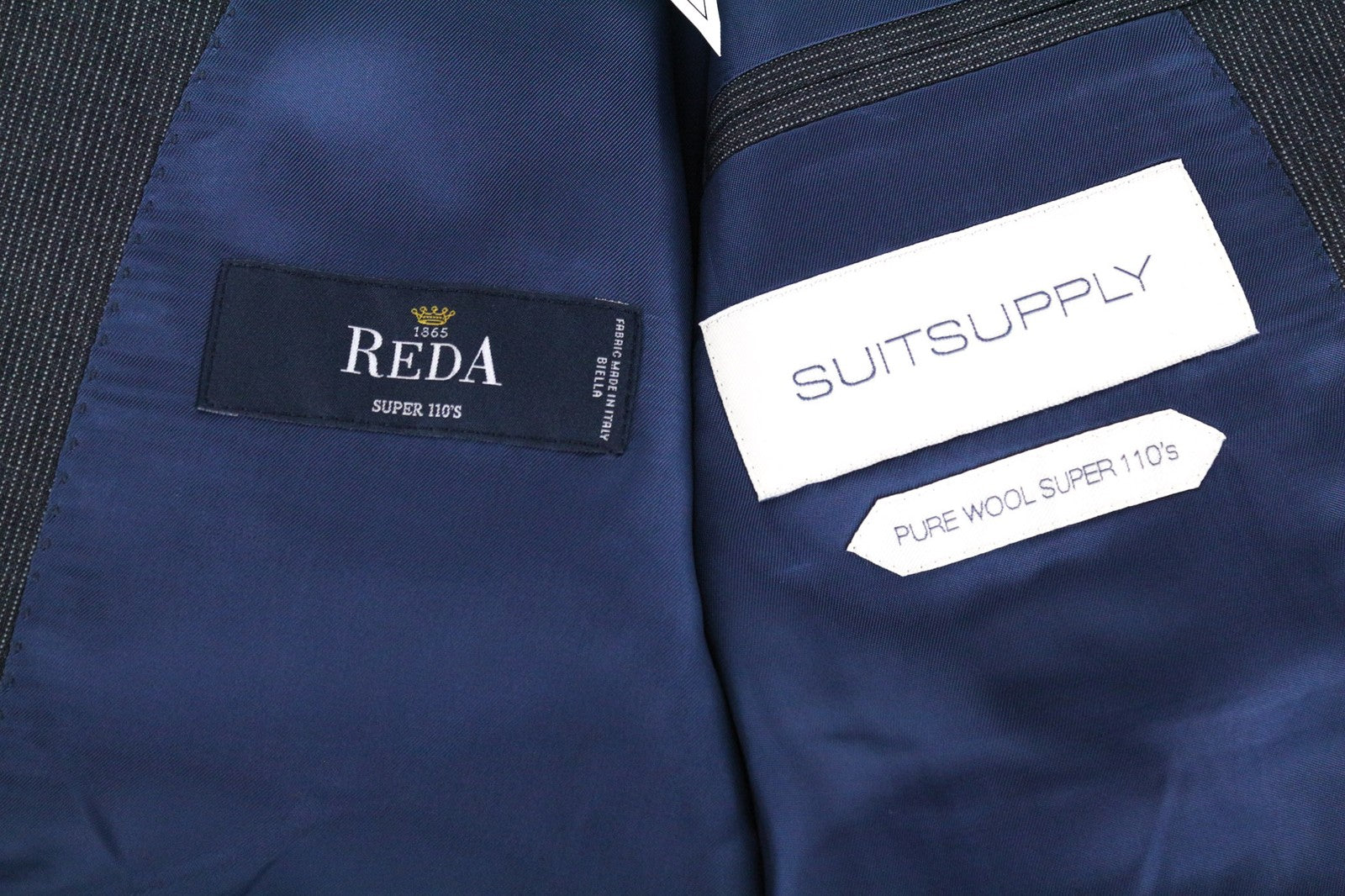 SUITSUPPLY Napoli Men's Blazer UK38R Slim Fit Super 110s Grey Wool Straight