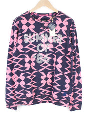 SCOTCH & SODA Men's Sweatshirt L Pink Cotton Graphic Crew Neck Fleece Pullover