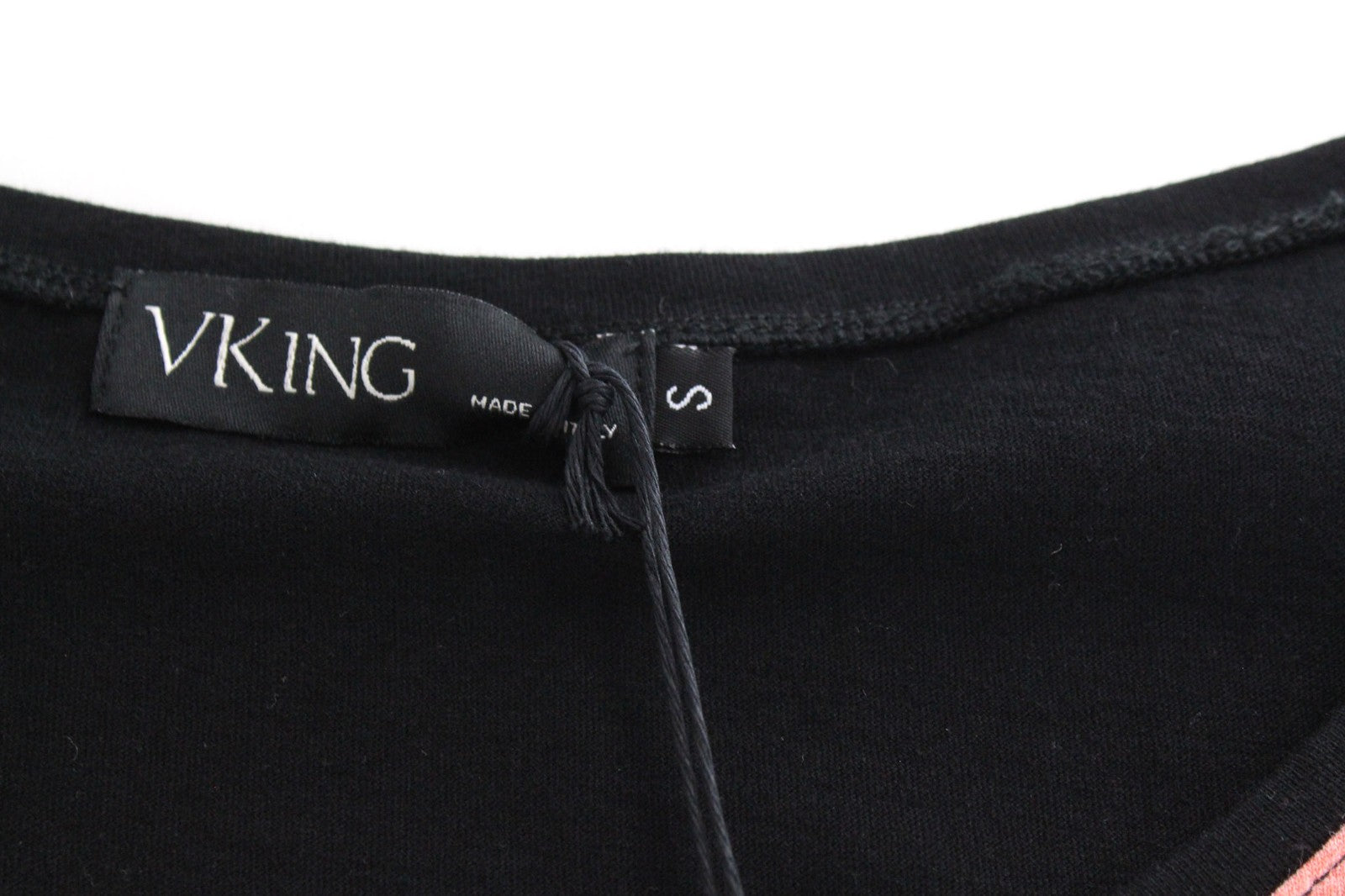 VKING Men's T-Shirt S Black Graphic Rose Print Cotton Crew Neck Jersey Top