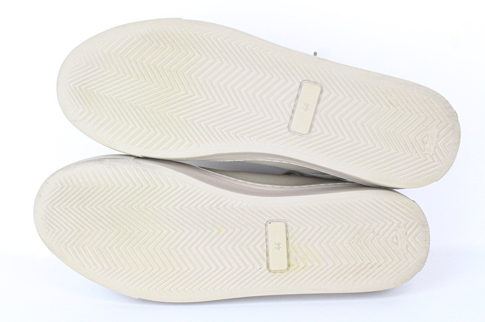 SUITSUPPLY Men's Sneakers EU44 Beige Calf Leather Low-Top Classic Lace Trainers