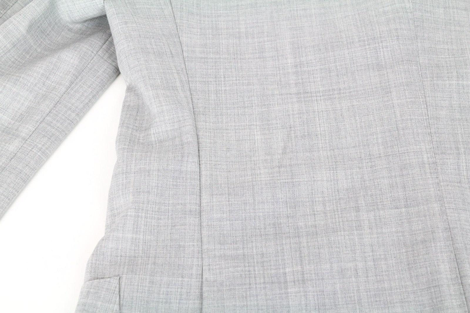 SUITSUPPLY Havana Suit UK40L Grey Melange Wool S120s 2Pc Slim Patch Style