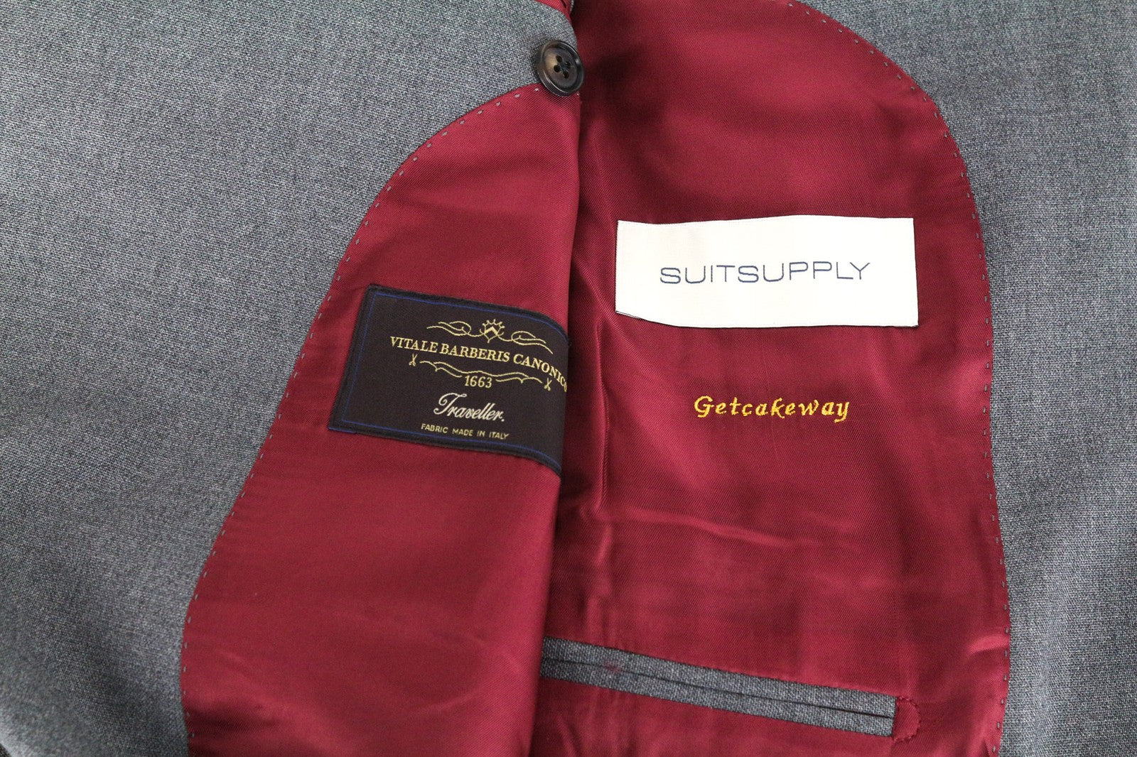 SUITSUPPLY La Spalla Blazer UK44S Grey Wool Slim Fit Traveller Melange