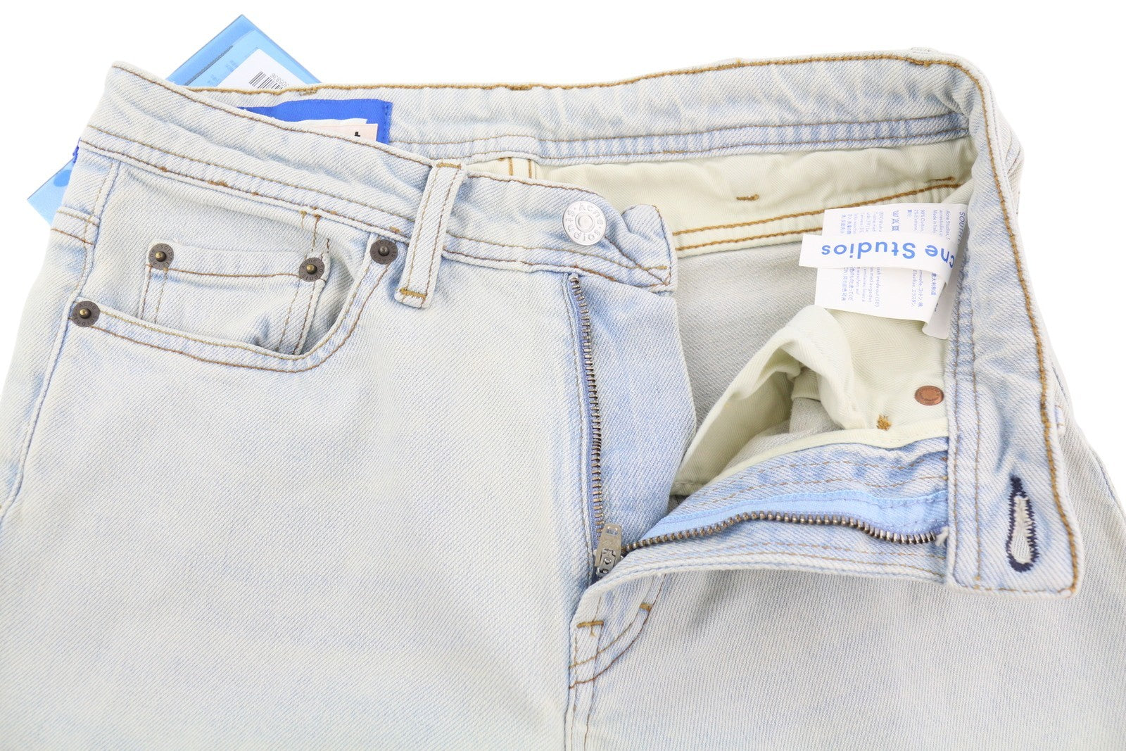 ACNE STUDIOS Bla Konst South Lt Blue Women Jeans W25/L32 Light Blue Faded Slim