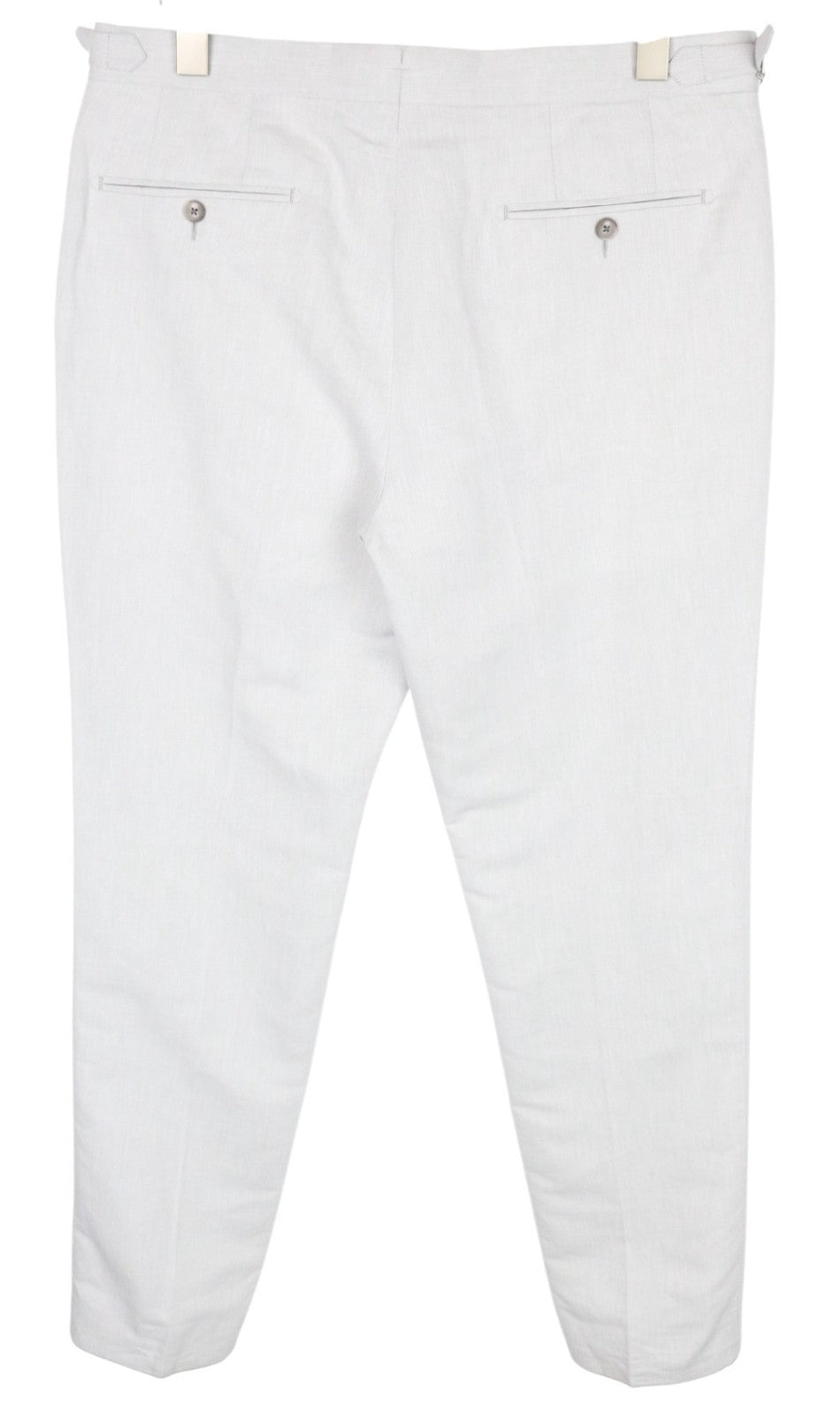 SUITSUPPLY Havana Suit UK40S Grey Slim Linen Cotton Melange 2-Piece Patch Style