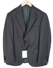 SUITSUPPLY La Spalla Blazer UK40S Grey Wool Pinstriped Slim Perennial