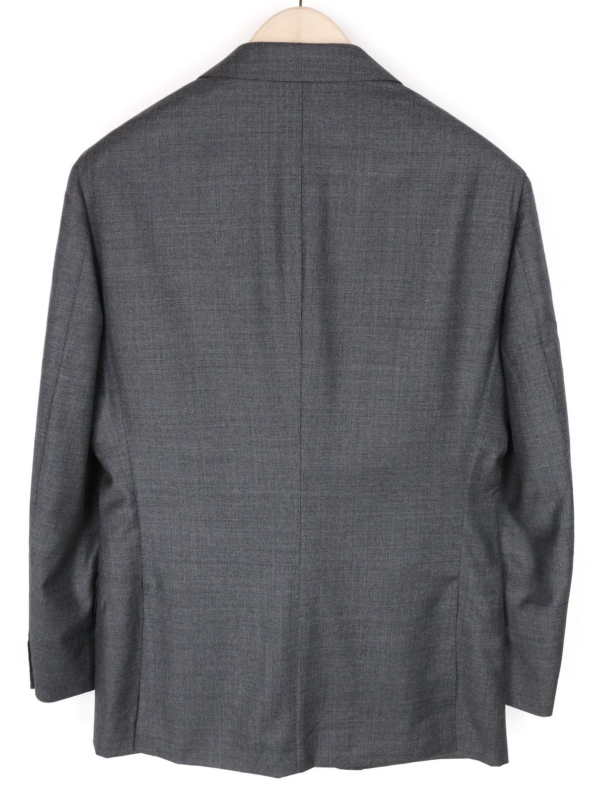 SUITSUPPLY Sienna švarkas UK38R pilkas „Birdseye“ grynos vilnos tiesus, plonas vyriškas švarkas 