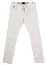 SCOTCH & SODA Ralston Men Jeans W32/L32 White Slim Fit Button Fly Logo Denim