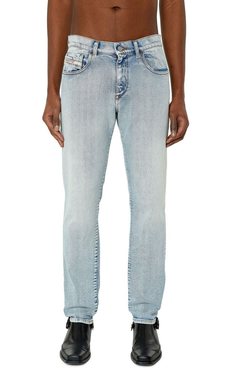 DIESEL 2019 D-Strukt 9C08L Men Jeans W30/L32 Blue Faded Washed Slim Fit RRP$350